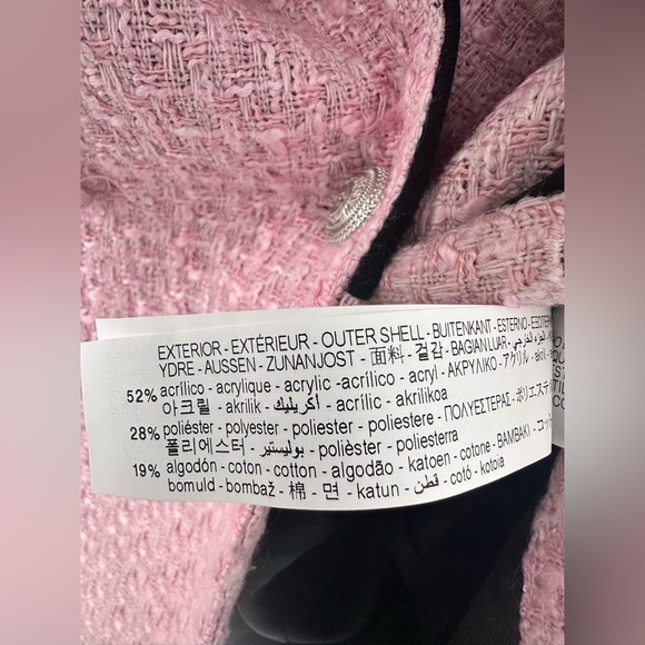 🔥 Zara Tweed Blazer Double Breasted Blogger Favorite Chic Jacket - Picture 9 of 10